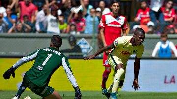 Darwin Quintero del América se encargó de marcar el primer gol en la victoria sobre el Toluca.