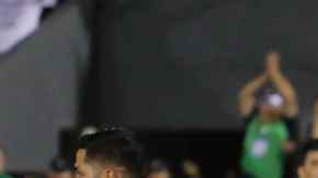 El jugador de Paraguay Dario Lezcano festeja su gol ante Bolivia en el Estadio Defensores Del Chaco de Asunción.