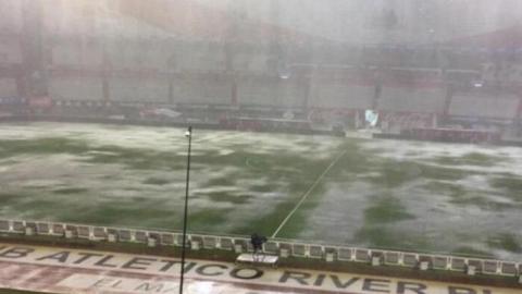 Así lucía la cancha del Argentina vs Brasil a dos horas del partido.