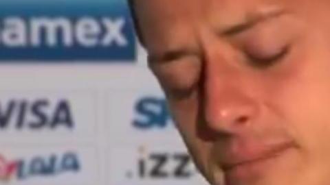 Javier Hernández y sus lágrimas.