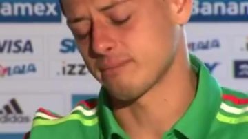 Javier Hernández y sus lágrimas.