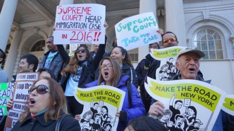 Protesta DACA-DAPA  escalinatas City Hall