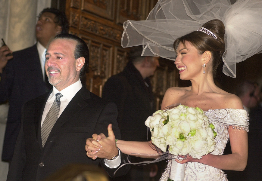 Tommy y Thalia se casaron en Nueva York, en Diciembre de 2000. 