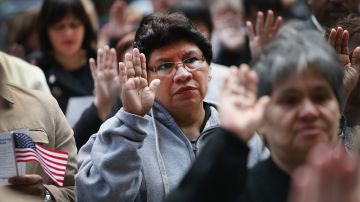 Naturalization Ceremony Held In Chicago's Daley Plaza