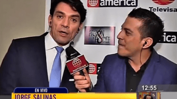 Esta fue la cara del actor Jorge Salinas cuando le cambiaron el nombre en entrevista en vivo durante show peruano.