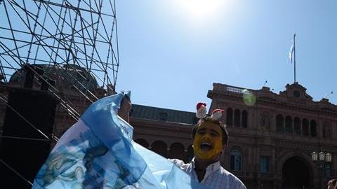 Trasición de poder en Argentina.