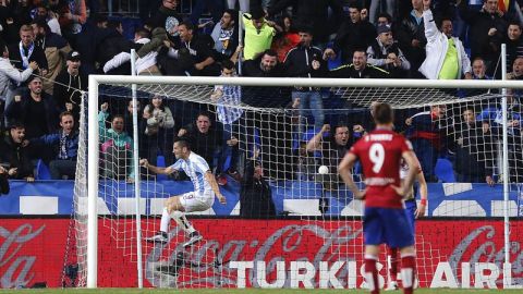 El festejo de Charles ante la incredulidad de todo el Atleti.