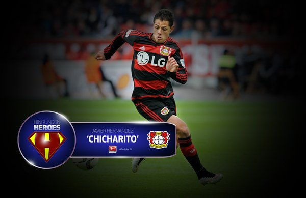 La Bundesliga destaca el poder goleador de Chicharito a mitad de temporada