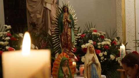 Iglesia San Roque lista para navidad