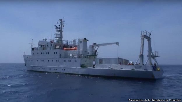 La Armada Colombiana afirmó que el hallazgo se hizo con nueva información, distinta a la que dio la empresa estadounidense SSA.