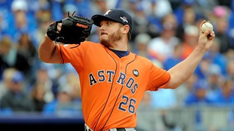 Scott Kazmir ayudó a los Astros a llegar a los playoffs en 2015. Se une a los Dodgers para 2016.