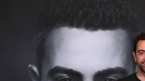 Xavi durante un evento promocional de Adidas en Dubai.