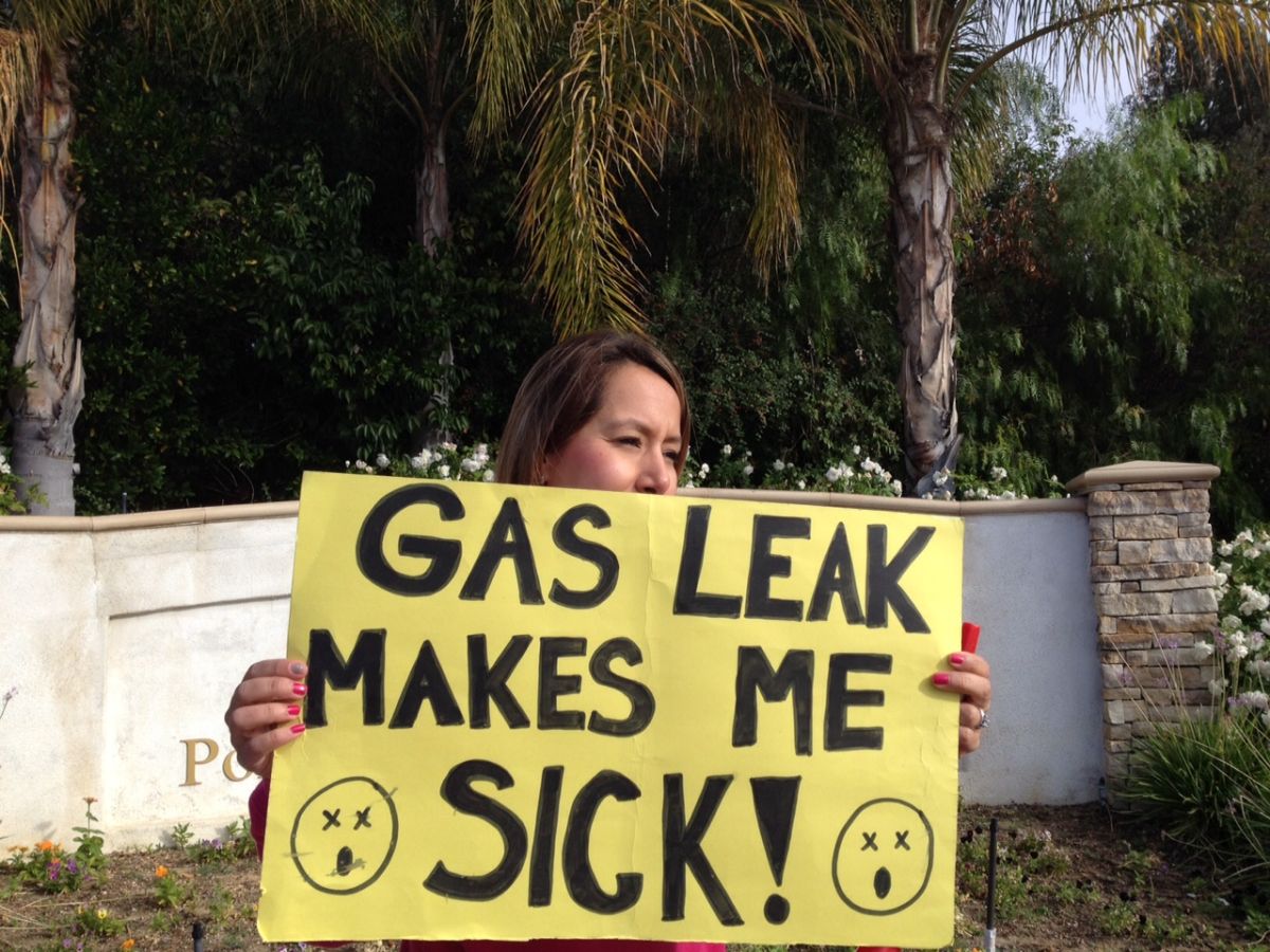Protesta por la fuga de metano de Aliso Canyon.