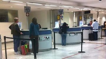 Módulos de Migración en el Aeropuerto Internacional de la Ciudad de México.