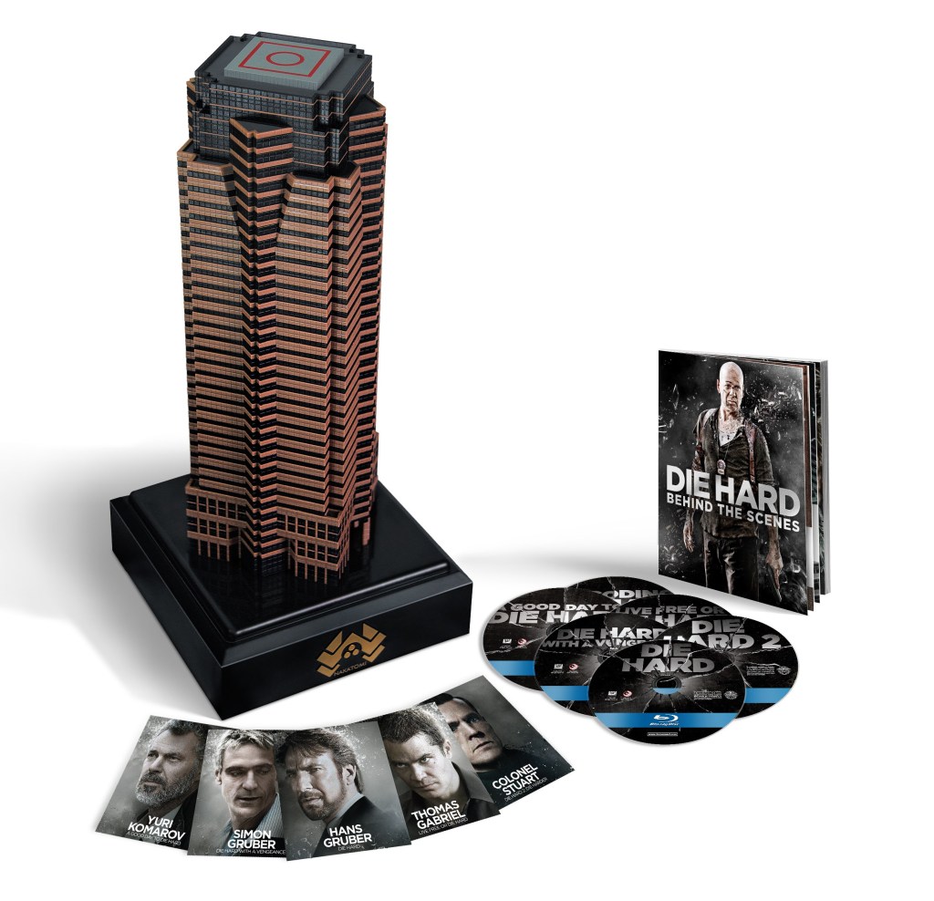 'Nakatomi Plaza Die Hard Collection' incluye no sólo las cinco películas de la serie 'Die Hard', sino también una réplica del edificio estrella de la primera parte.