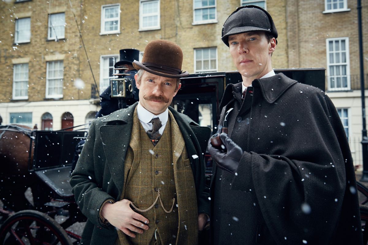 Benedict Cumberbatch y Martin Freeman son, respectivamente, Sherlock Holmes y Dr. Watson en 'Sherlock: The Abominable Bride'.