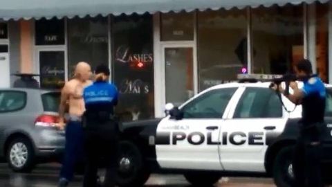 Captura de pantalla de un video de Instagram que muestra a un hombre que murió  en una confrontación con la policía de Miami Beach.