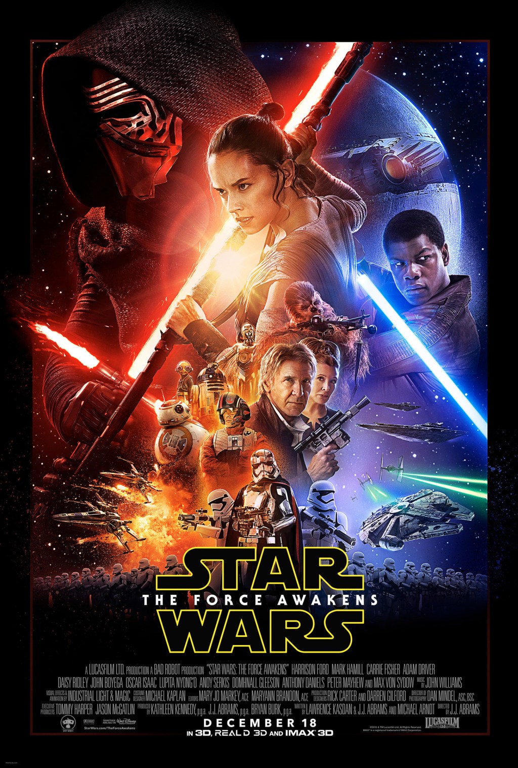El póster oficial del filme con todos los personajes.