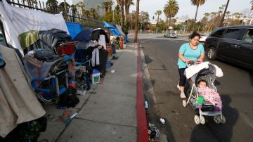 Campamento de indigentes en Los Ángeles. /AURELIA VENTURA