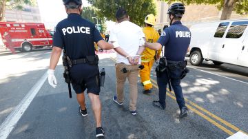 Immigrant rights protesters detained