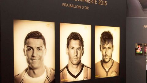 Exposición "Balón de Oro en el Museo de la FIFA.