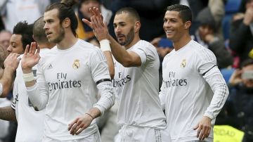 La famosa 'BBC' del Real Madrid: Cristiano, Bale y Benzemá.