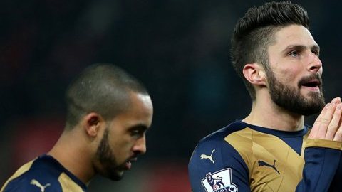 Olivier Giroud no pudo hacer la diferencia con los Gunners.