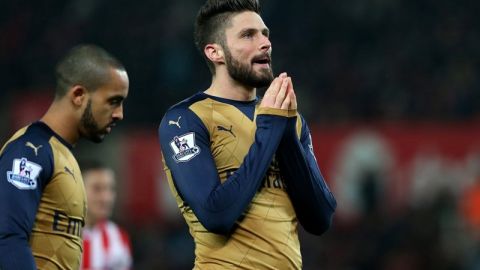 Olivier Giroud no pudo hacer la diferencia con los Gunners.