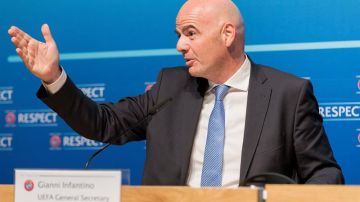 El secretario general de la UEFA y candidato a la presidencia de la FIFA, Gianni Infantino.
