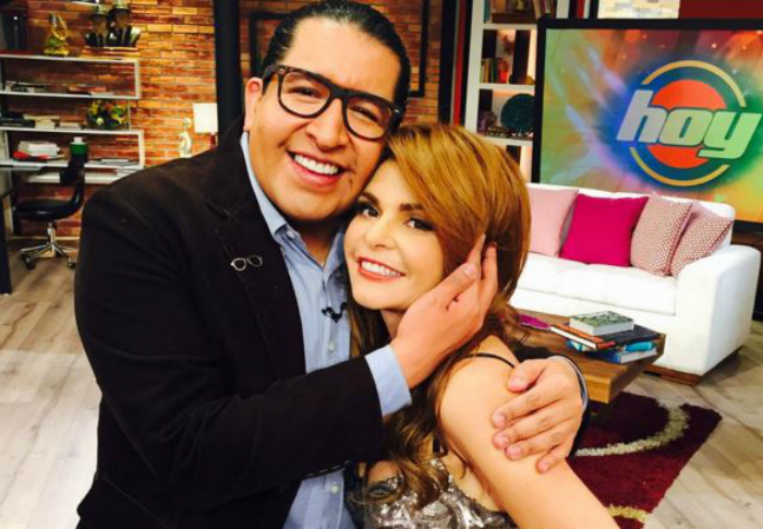 Kaffie y Cantoral se reencontraron el escenario del program de Univision. 