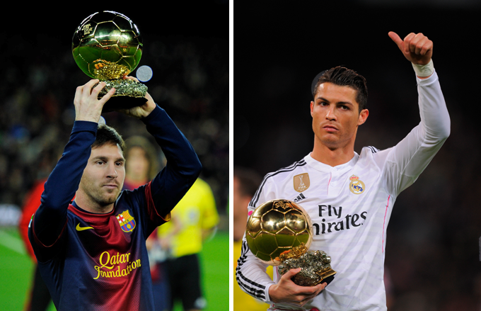 Lionel Messi (cuatro veces) y Cristiano Ronaldo (tres) han dominado el Balón de Oro desde 2008.