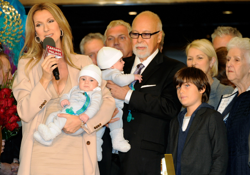 Celine Dion Rene Angelil y familia