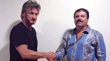 El actor Seann Penn con el narcotraficante Joaquín Guzmán Loera