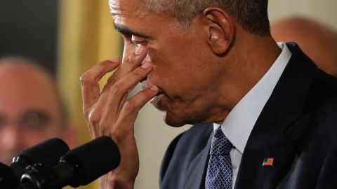 President Obama Speaks In The East Room Of White House On Efforts To Reduce Gun Violence