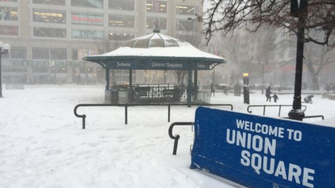 Nevada de la tormenta Jonás en Nueva York el sábado 23 de enero de 2016.