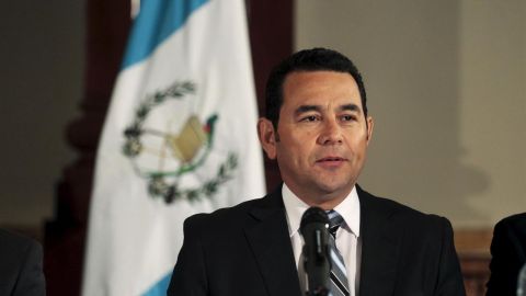 El presidente de Guatemala, Jimmy Morales.