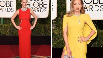 Las actrices Jennifer Lawrence y Jennifer López asistieron a los Golden Globes esta tarde pero solo una acertó con su vibrante vestido.