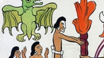 Acuarelas de Diego Rivera como 'El Sacrificio y el Auto Sacrificio Humano ante el Dios Tohil' forman parte de la exhibición.