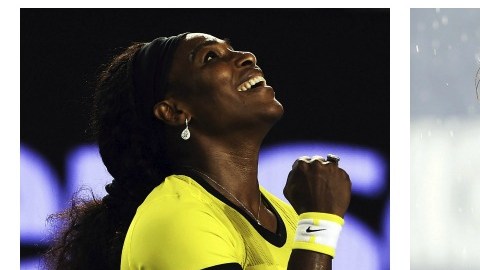 Seena Williams y Lionel Messi. Foto: EFE