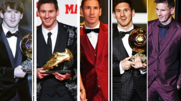 Lionel Messi ha lucido varios colores y estampados en las pasadas galas por el Balón de Oro.