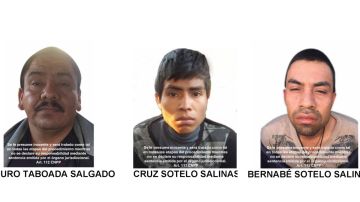 Tres hombres presuntamente involucrados en la desaparición de los 43 estudiantes de Ayotzinapa del estado de Guerrero.