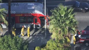 Dos autobuses de Metro se vieron involucrados en un accidente en Pico Union.