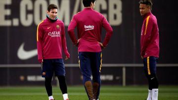 Lionel Messi volvió a entrenar con el Barcelona. Foto: EFE.