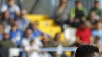 Kameni y Cristiano tras la falla del segundo desde el manchón penal.