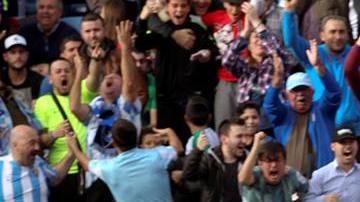 El festejo de Albentosa tras hacer el gol del empate ante el Real Madrid.