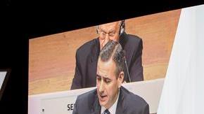 Vista general del Congreso Extraordinario de la FIFA en el Hallenstadion de Zúrich.