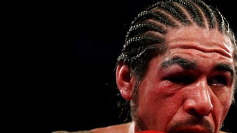 El púgil mexicano Antonio Margarito el día de la pelea contra Miguel Cotto.