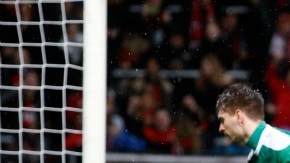 El delantero mexicano Javier "Chicharito" Hernández lleva 21 goles en la temporada con Bayer Leverkusen. Foto: Getty Images.