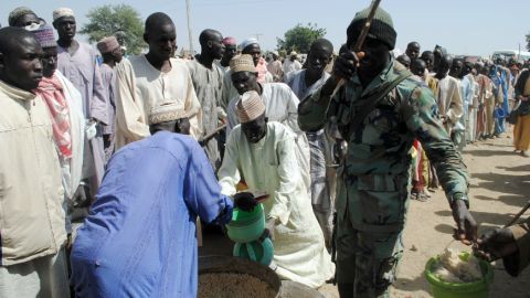 Desplazados internos en el campo de Dikwa (Nigeria).