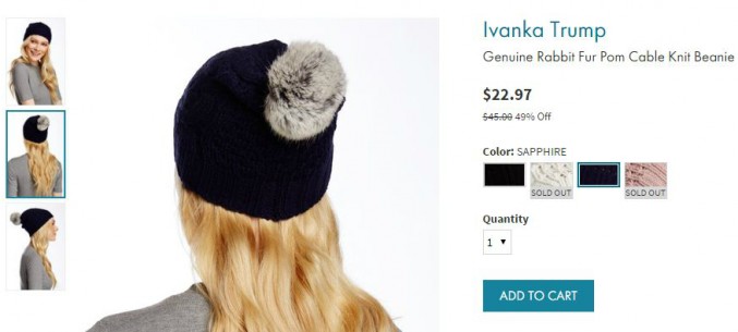 Ivanka Trump sombrero piel de conejo